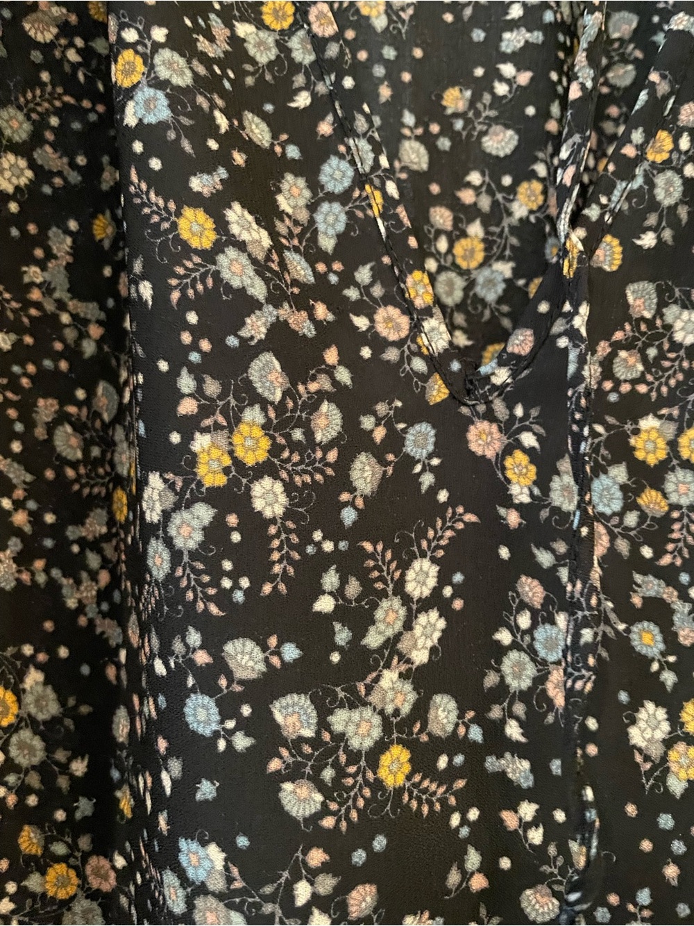 Max Studio Black Floral Long-Sleeve Tiered Dress - Picture 2 of 7